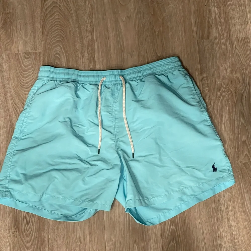 Polo by Ralph Lauren Light Blue Swim Trunks - Picture 1 of 4